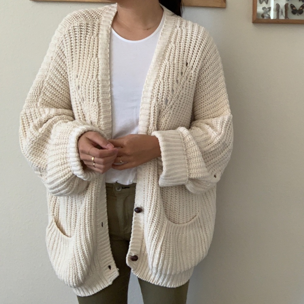 Monica Cordera Chunky Short Cardigan - Natural